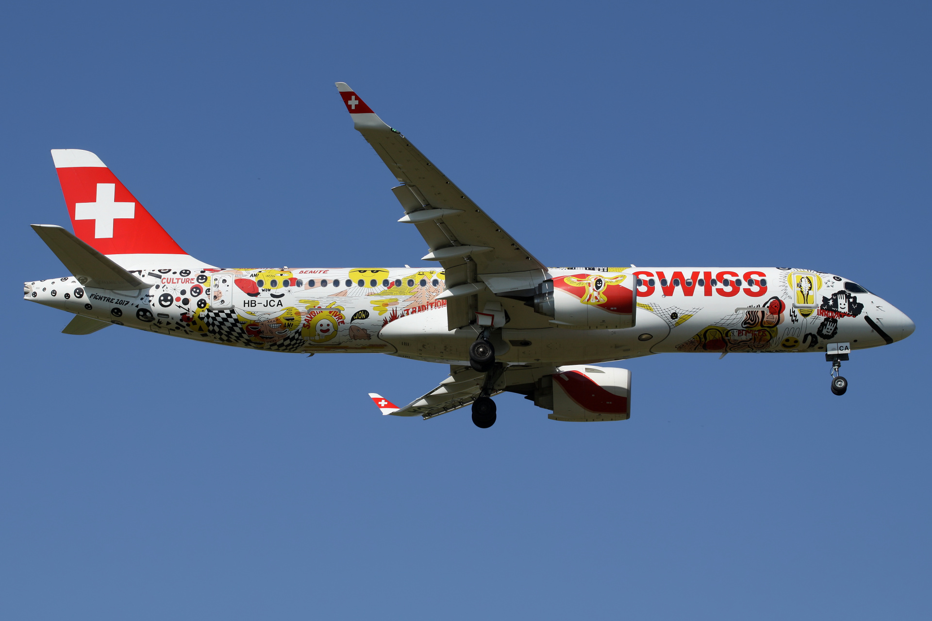 HB-JCA (Swiss Romandy livery) (Aircraft » EPWA Spotting » Airbus A220-300 » Swiss International Air Lines)