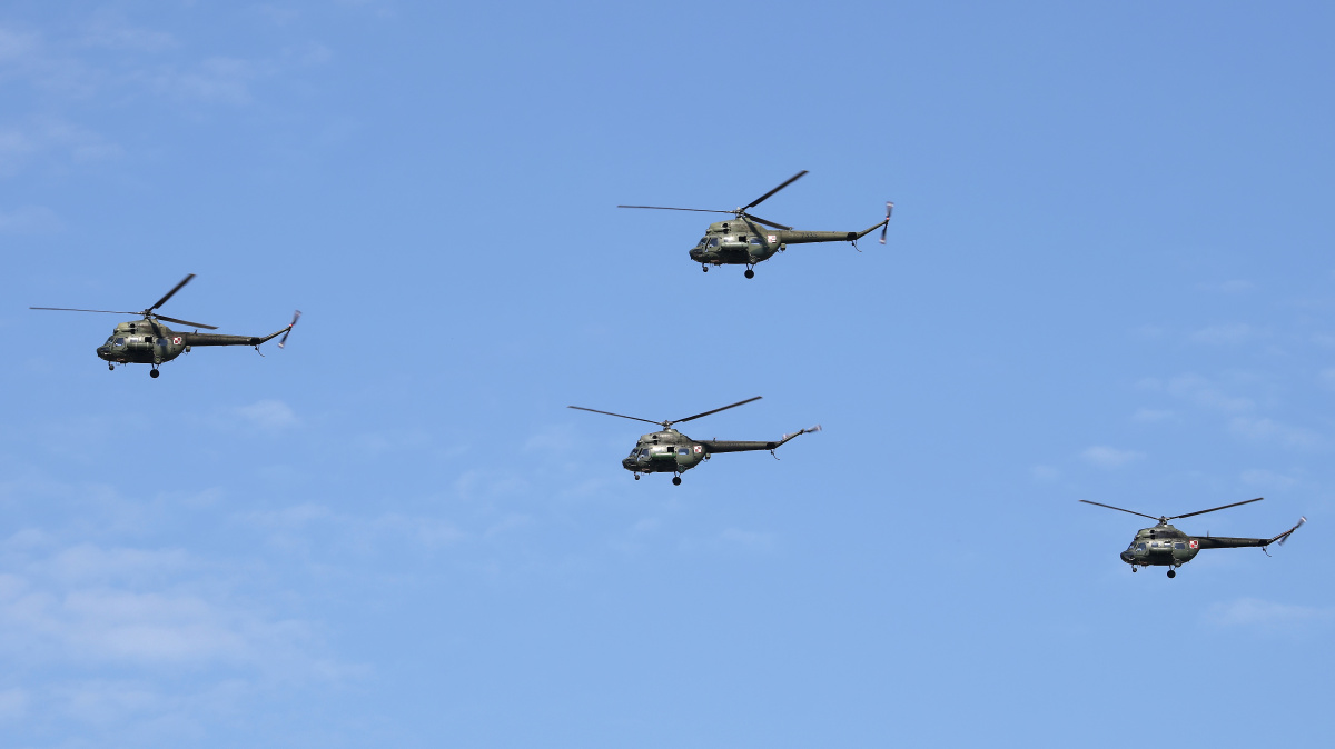 PZL Świdnik (Mil) Mi-2 URP+D, 7335+7333+7840+3603, Polish Air Force (Aircraft » Air Show Radom 2023)