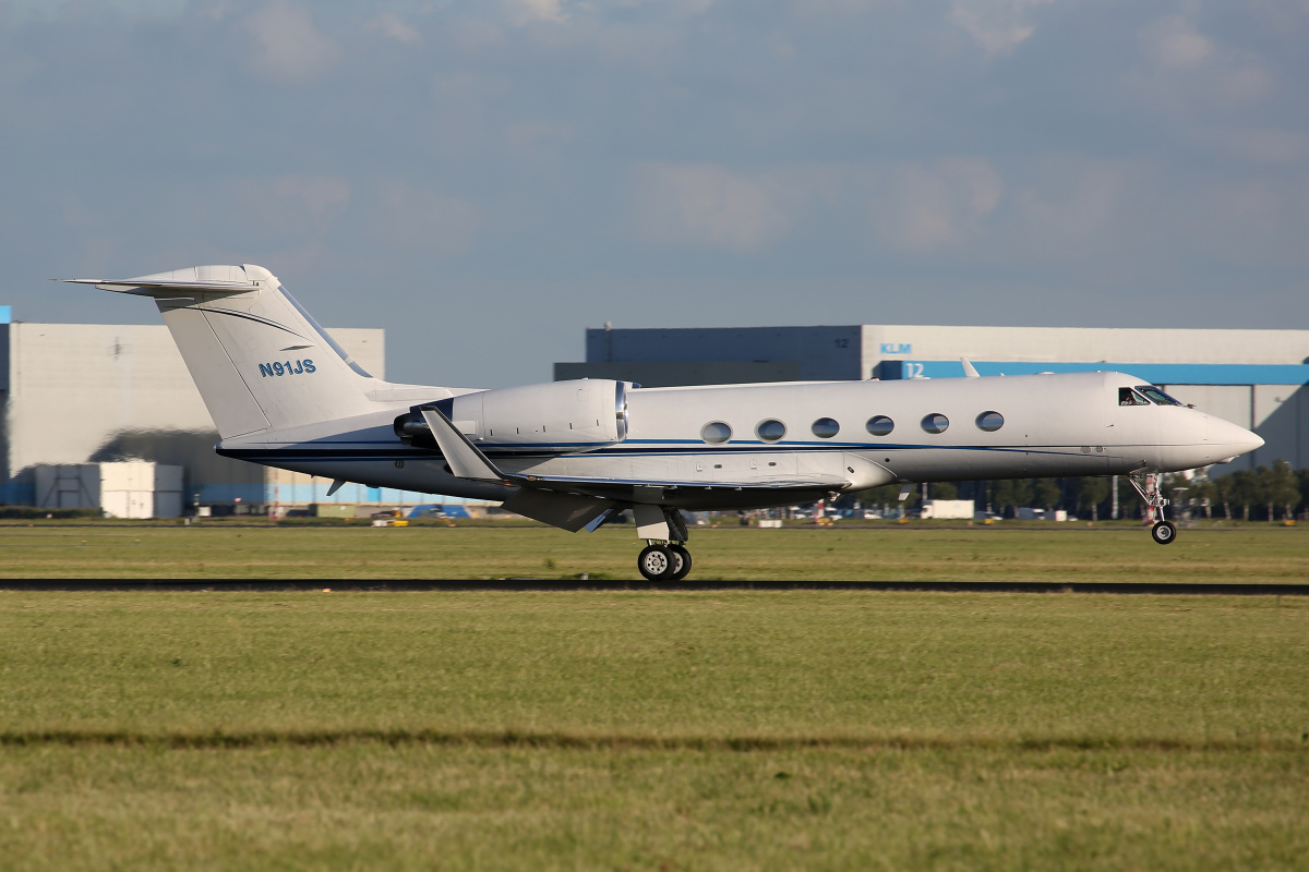 SP, N91JS, Oneida II (Samoloty » Spotting na Schiphol » Gulfstream IV and revisions)