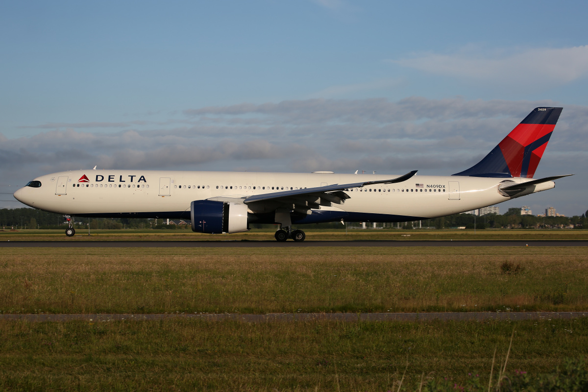 N409DX, Delta Airlines (Samoloty » Spotting na Schiphol » Airbus A330-900 (A330neo))