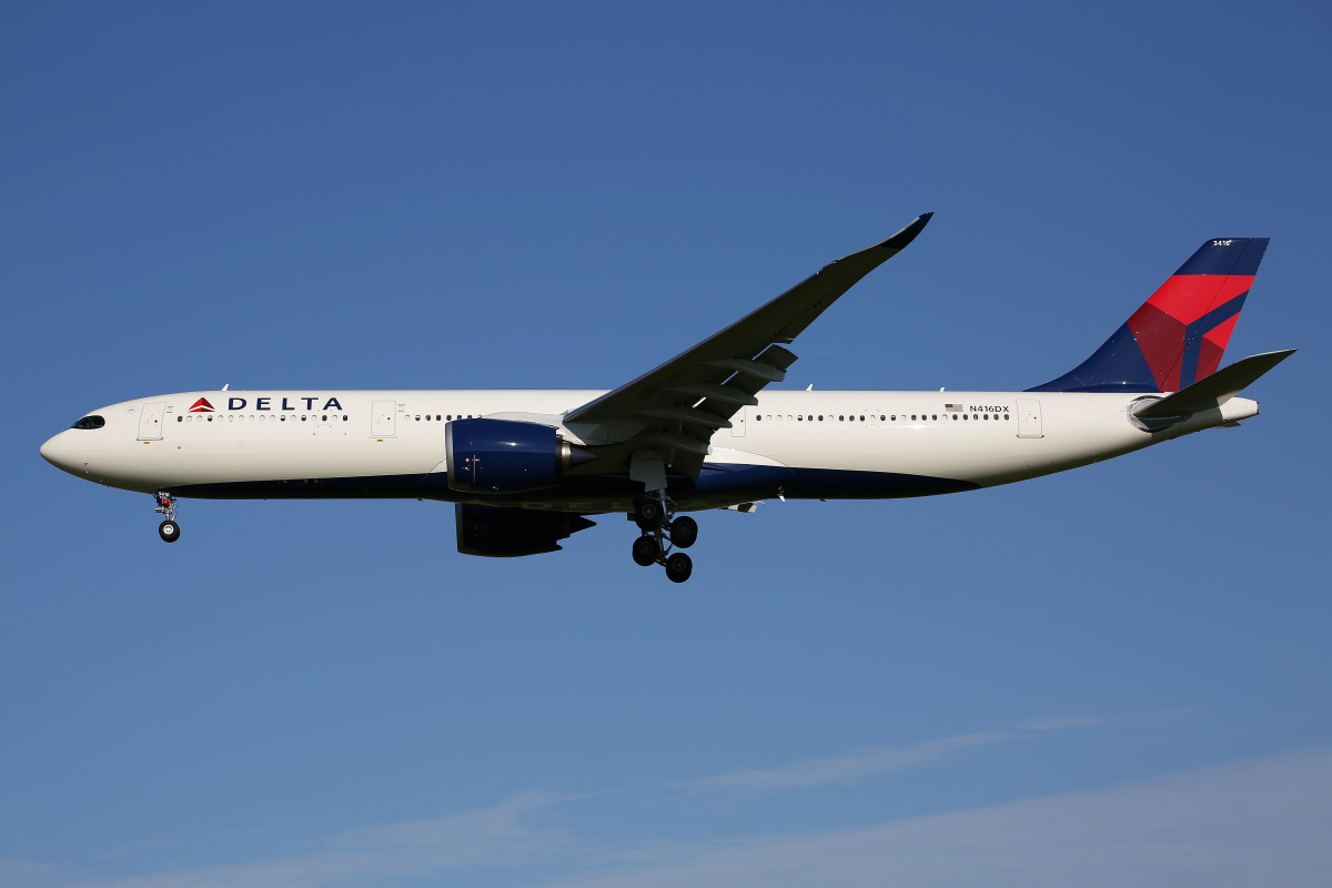 N416DX, Delta Airlines (Samoloty » Spotting na Schiphol » Airbus A330-900 (A330neo))