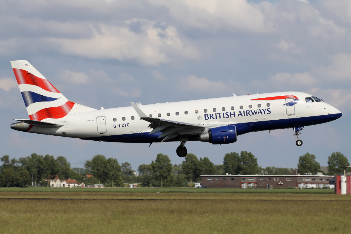 G-LCYG, British Airways (BA CityFlyer) (Aircraft » Schiphol Spotting » Embraer E170)