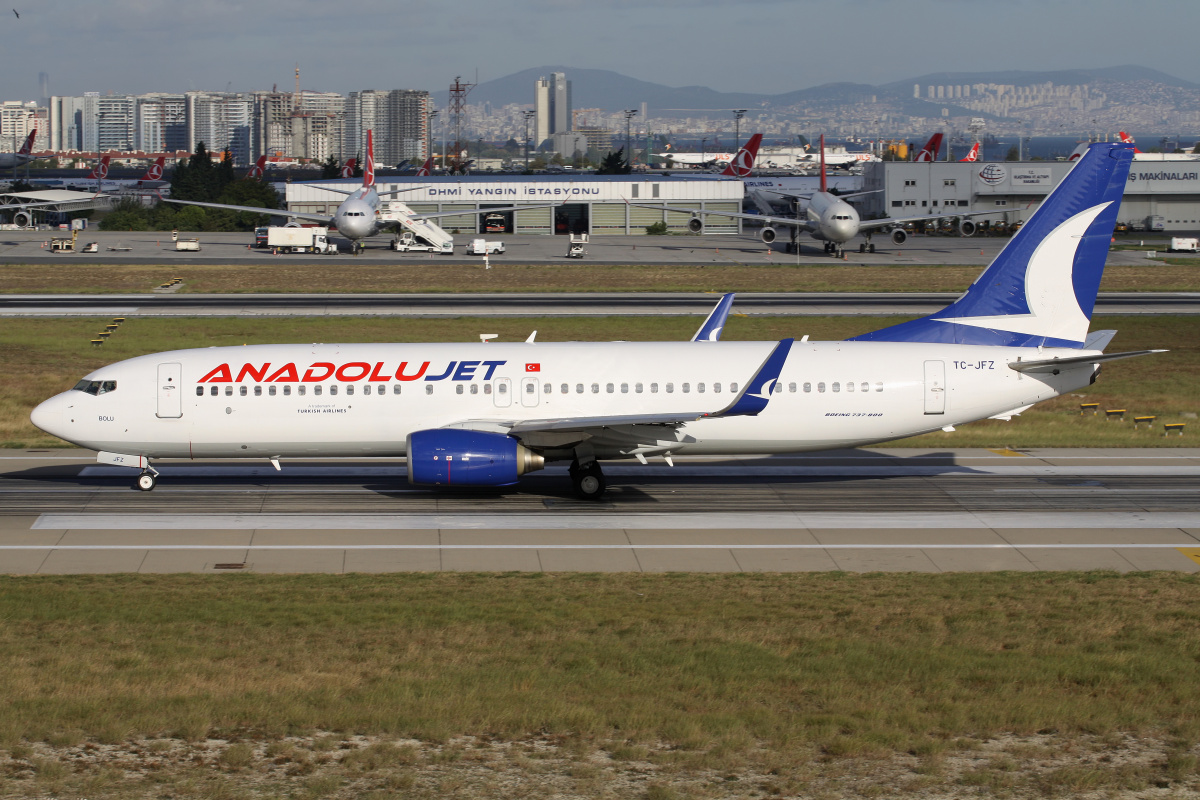 TC-JFZ, AnadoluJet (Samoloty » Port Lotniczy im. Atatürka w Stambule » Boeing 737-800)