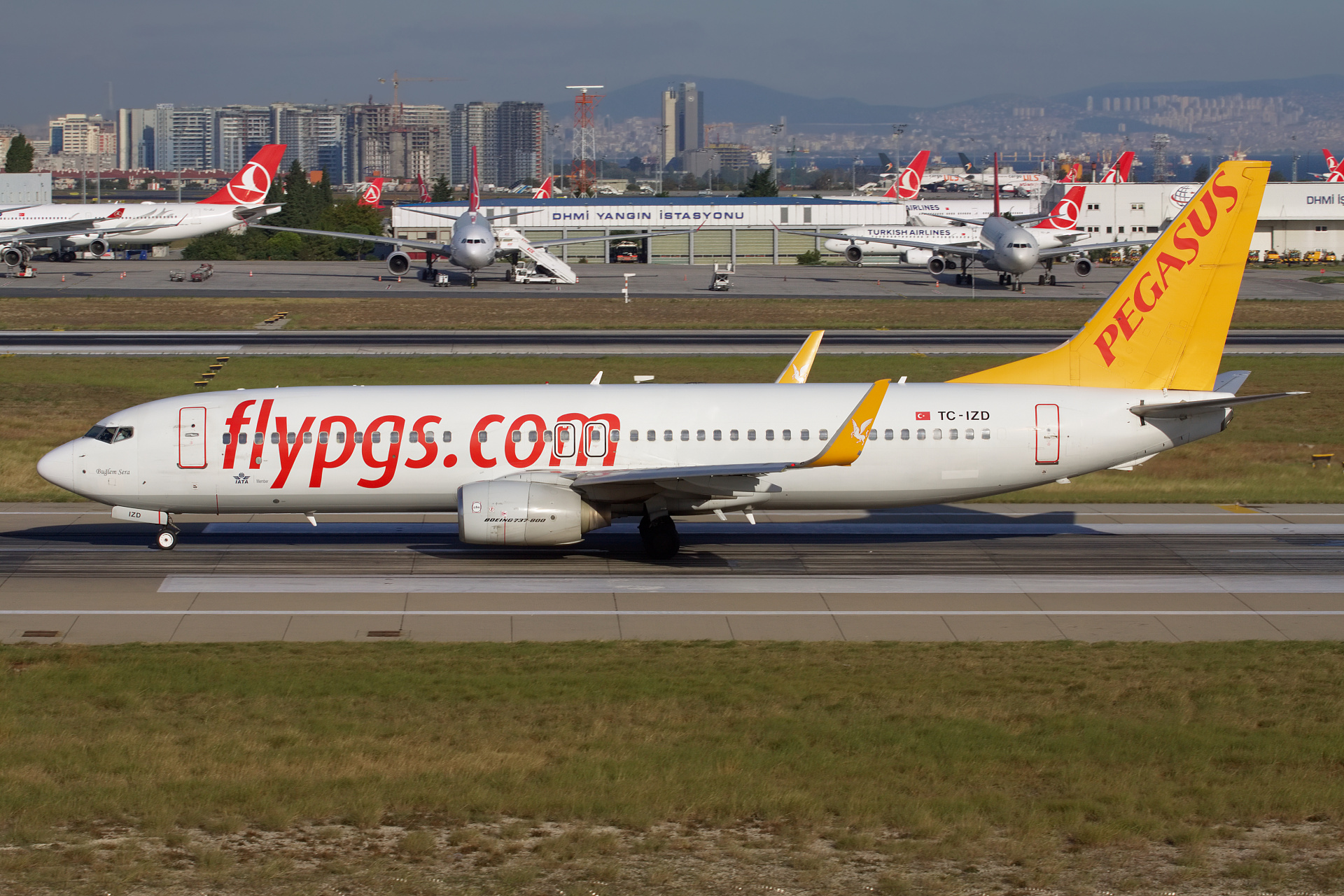 TC-IZD, Pegasus Airlines (Samoloty » Port Lotniczy im. Atatürka w Stambule » Boeing 737-800)