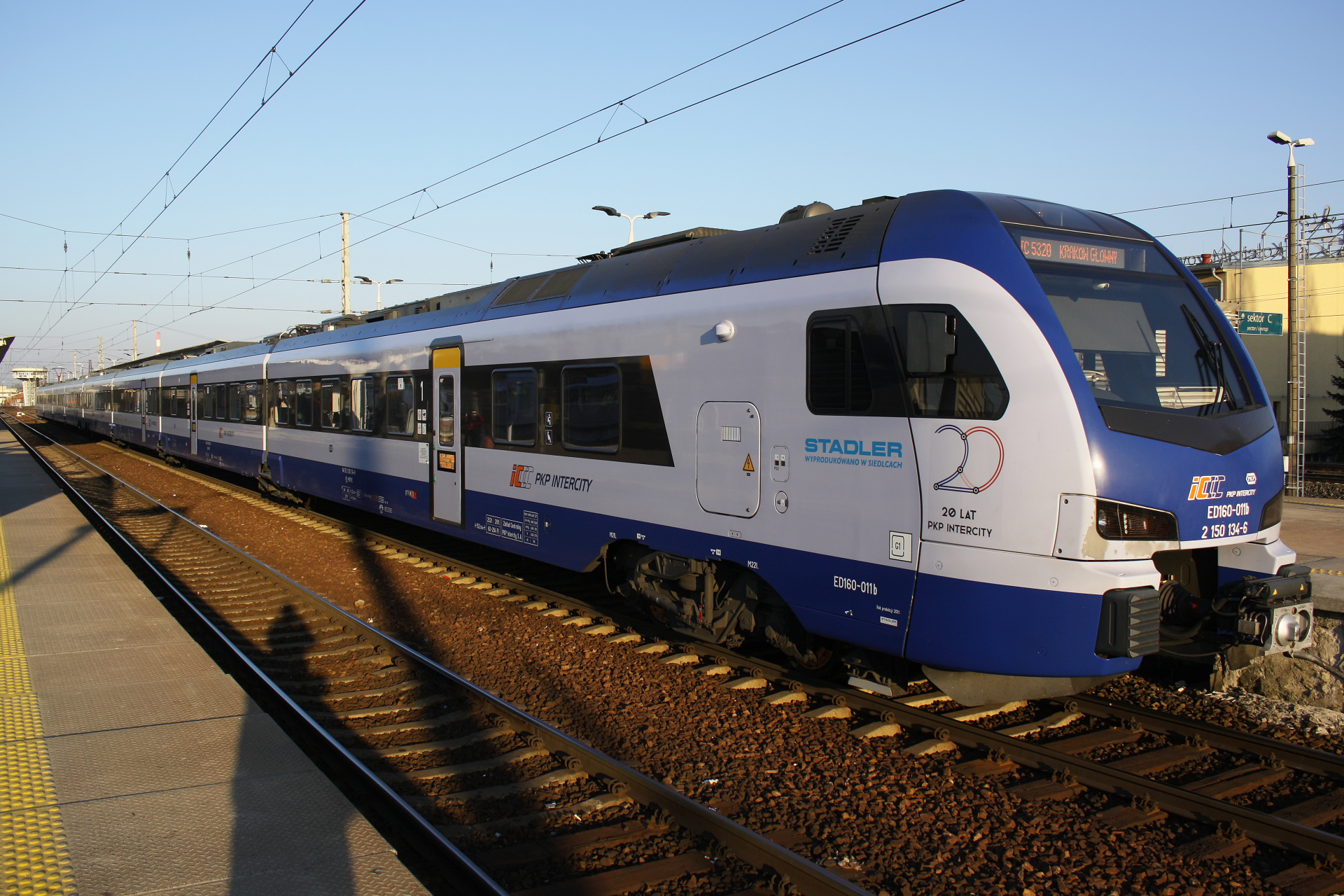L-4292 ED160-011 (FLIRT 200, 20 Years of PKP Intercity sticker) (Vehicles » Trains and Locomotives » Stadler FLIRT3)