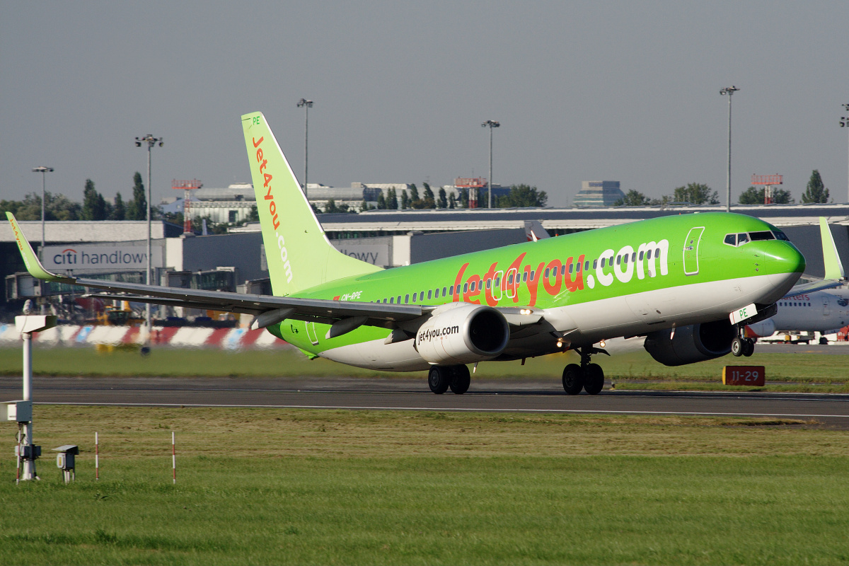 CN-RPE, Jet4You (Samoloty » Spotting na EPWA » Boeing 737-800)