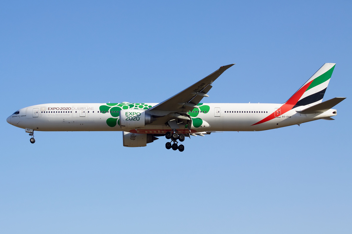 A6-ENB ("EXPO 2020 Dubai - Sustainability" livery) (Aircraft » EPWA Spotting » Boeing 777-300ER » Emirates)