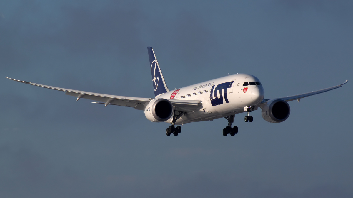 SP-LRB (WOŚP logos) (Aircraft » EPWA Spotting » Boeing 787-8 Dreamliner » LOT Polish Airlines)