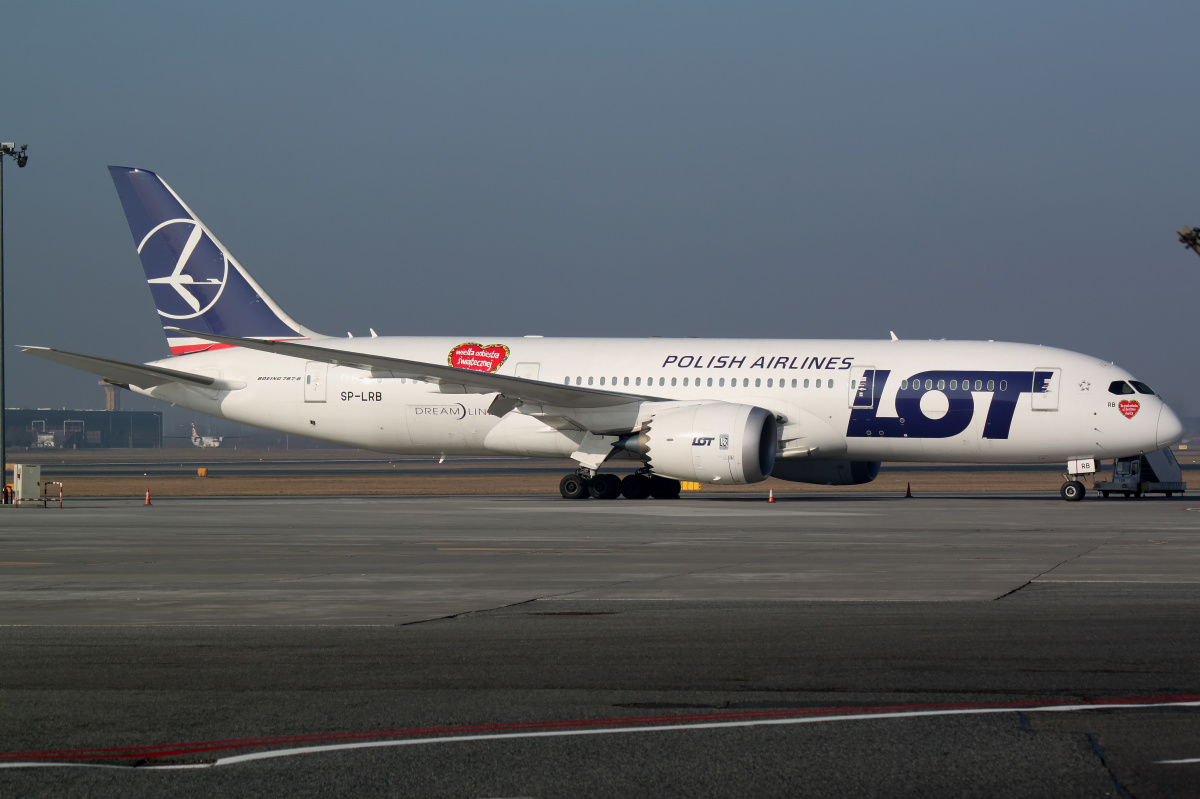 SP-LRB (WOŚP logos) (Aircraft » EPWA Spotting » Boeing 787-8 Dreamliner » LOT Polish Airlines)