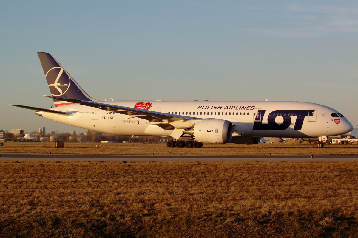 SP-LRB (WOŚP logos) (Aircraft » EPWA Spotting » Boeing 787-8 Dreamliner » LOT Polish Airlines)