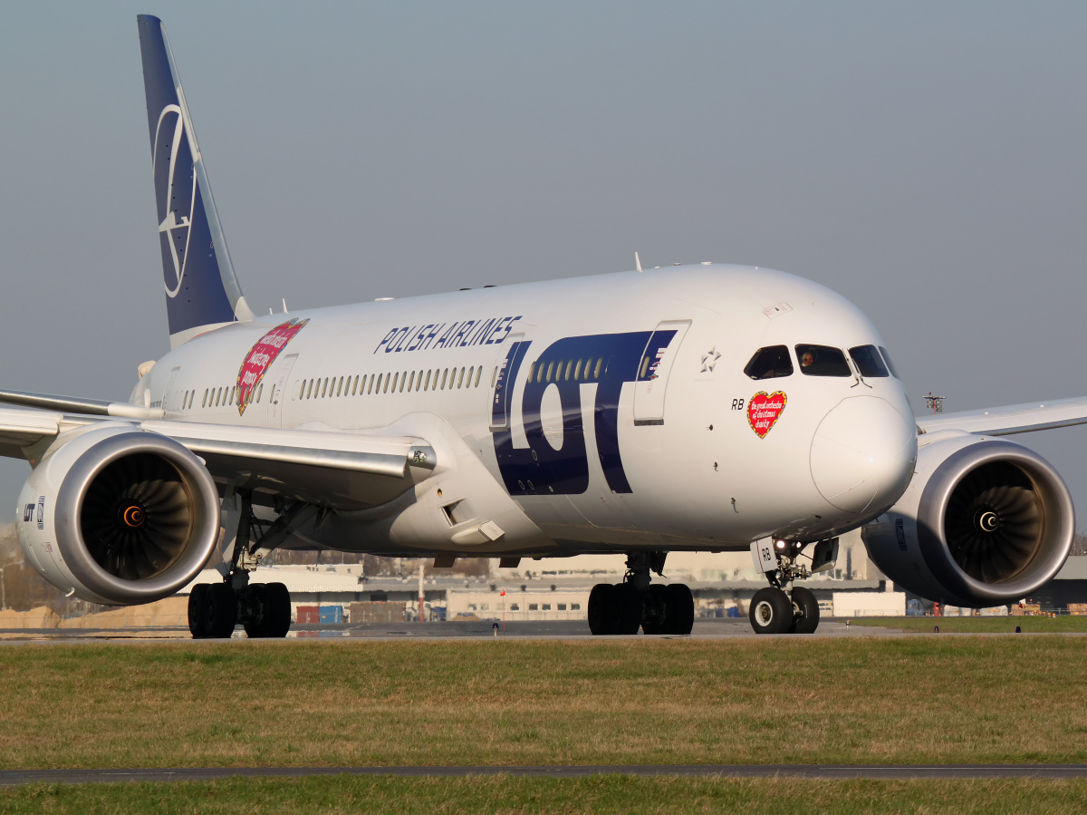 SP-LRB (WOŚP logos) (Aircraft » EPWA Spotting » Boeing 787-8 Dreamliner » LOT Polish Airlines)