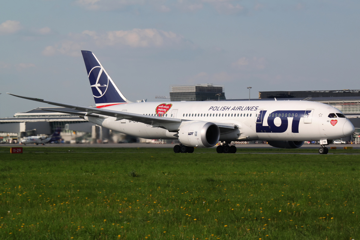 SP-LRB (WOŚP logos) (Aircraft » EPWA Spotting » Boeing 787-8 Dreamliner » LOT Polish Airlines)