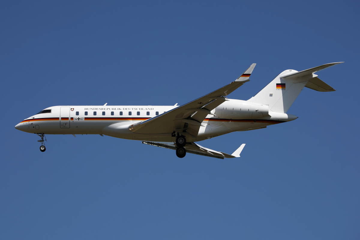 Global 6000, 14+07, German Air Force (Luftwaffe) (Aircraft » EPWA Spotting » Bombardier BD-700 Global Express)