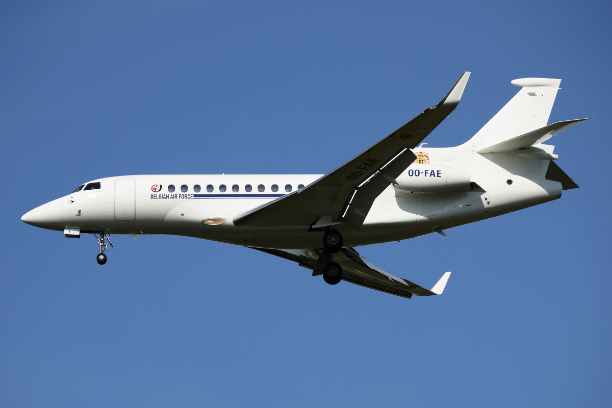 OO-FAE, Siły Powietrzne Belgii (Luxaviation) (Samoloty » Spotting na EPWA » Dassault Falcon 7X)