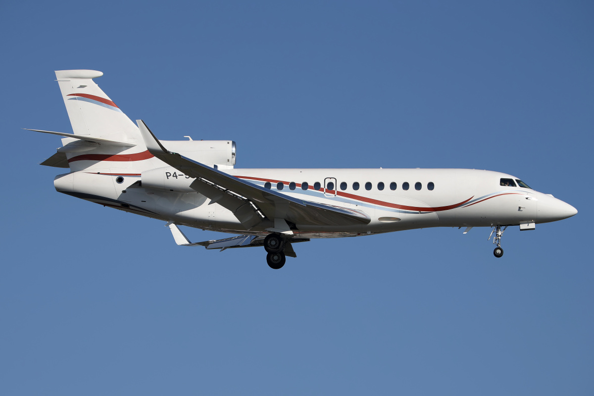 P4-SCM, SCM Aruba (Samoloty » Spotting na EPWA » Dassault Falcon 7X)