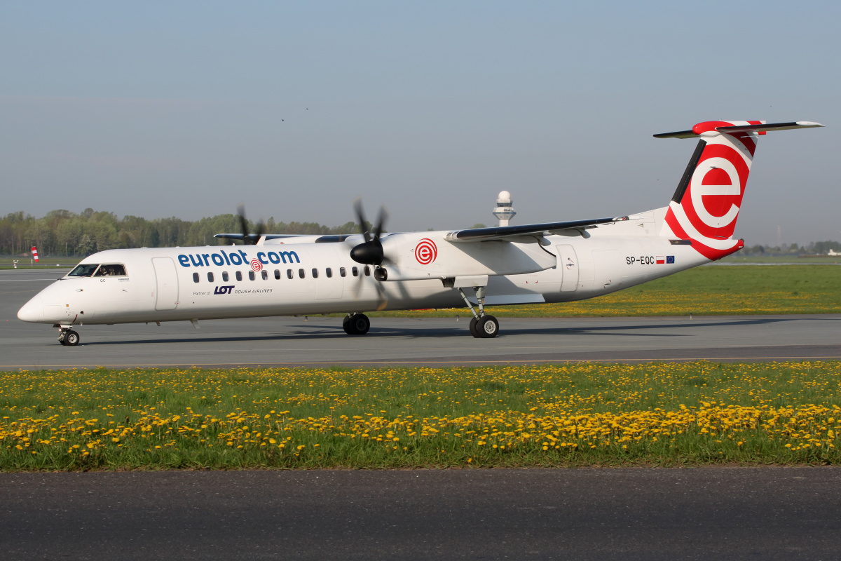 SP-EQC (Samoloty » Spotting na EPWA » De Havilland Canada DHC-8 Dash 8 » EuroLOT)