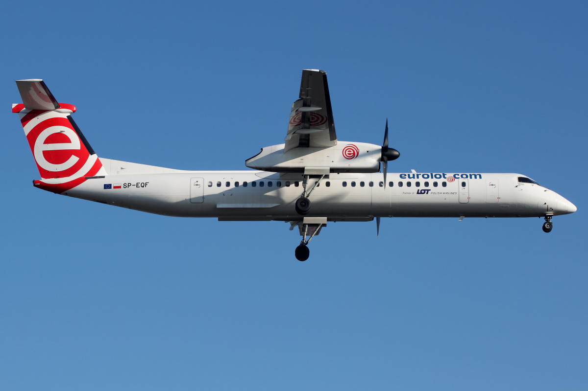 SP-EQF (Samoloty » Spotting na EPWA » De Havilland Canada DHC-8 Dash 8 » EuroLOT)