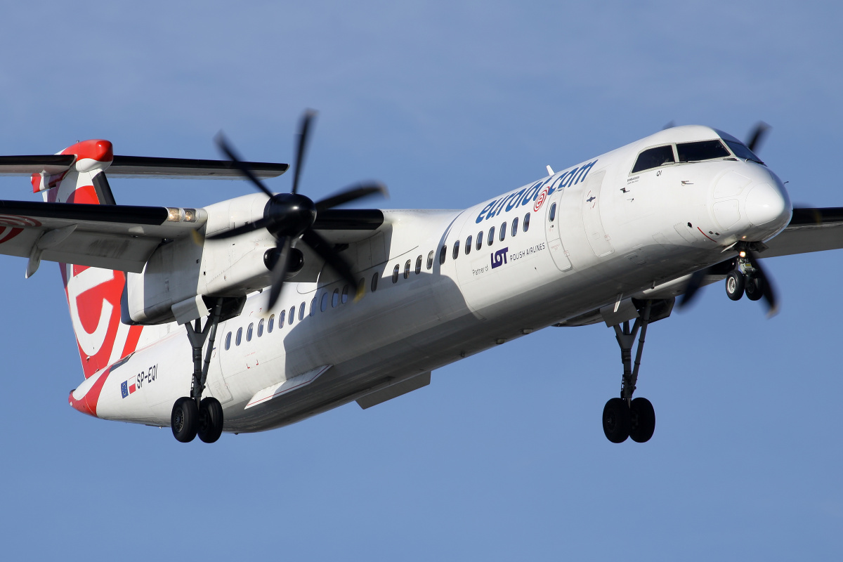 SP-EQI (Samoloty » Spotting na EPWA » De Havilland Canada DHC-8 Dash 8 » EuroLOT)