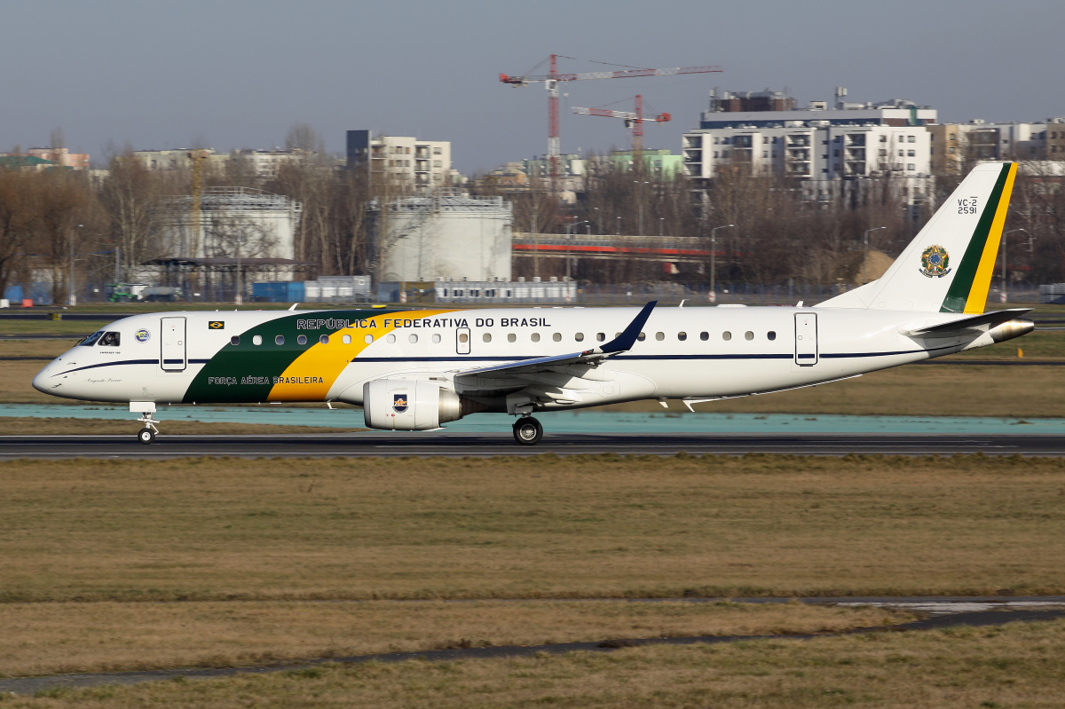 VC-2, FAB2591, Brazilian Air Force (Aircraft » EPWA Spotting » Embraer E190 (ERJ-190-100))