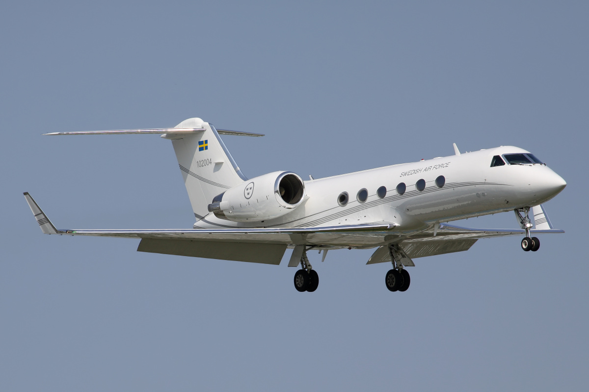 G IV-SP (Tp102A), 102004, Swedish Air Force (Samoloty » Spotting na EPWA » Gulfstream IV)