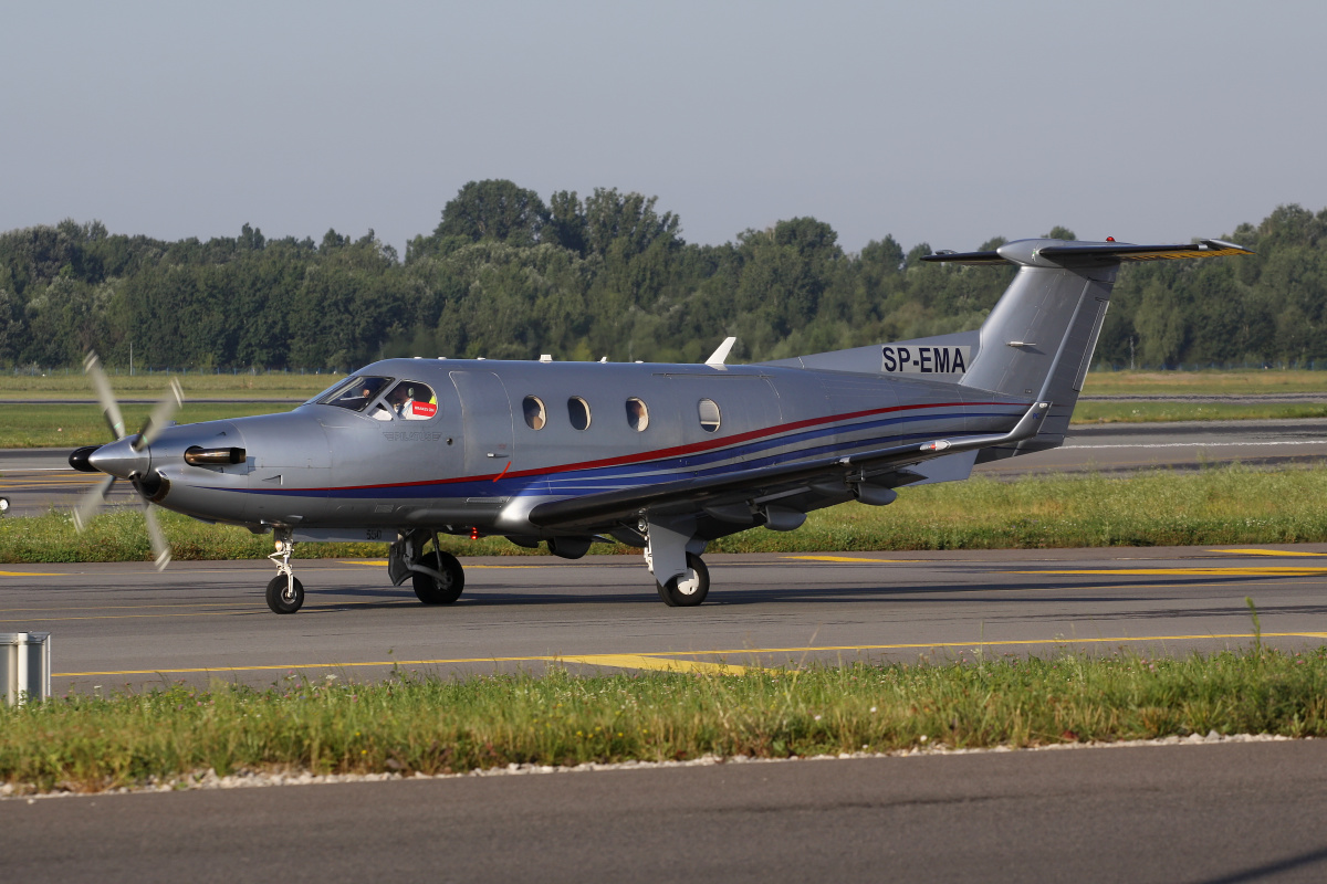 PC-12/45, SP-EMA, prywatny (Samoloty » Spotting na EPWA » Pilatus PC-12 i wersje pochodne)