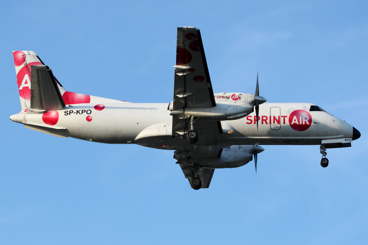 QC, SP-KPO (Samoloty » Spotting na EPWA » Saab 340 » 340A » SprintAir)