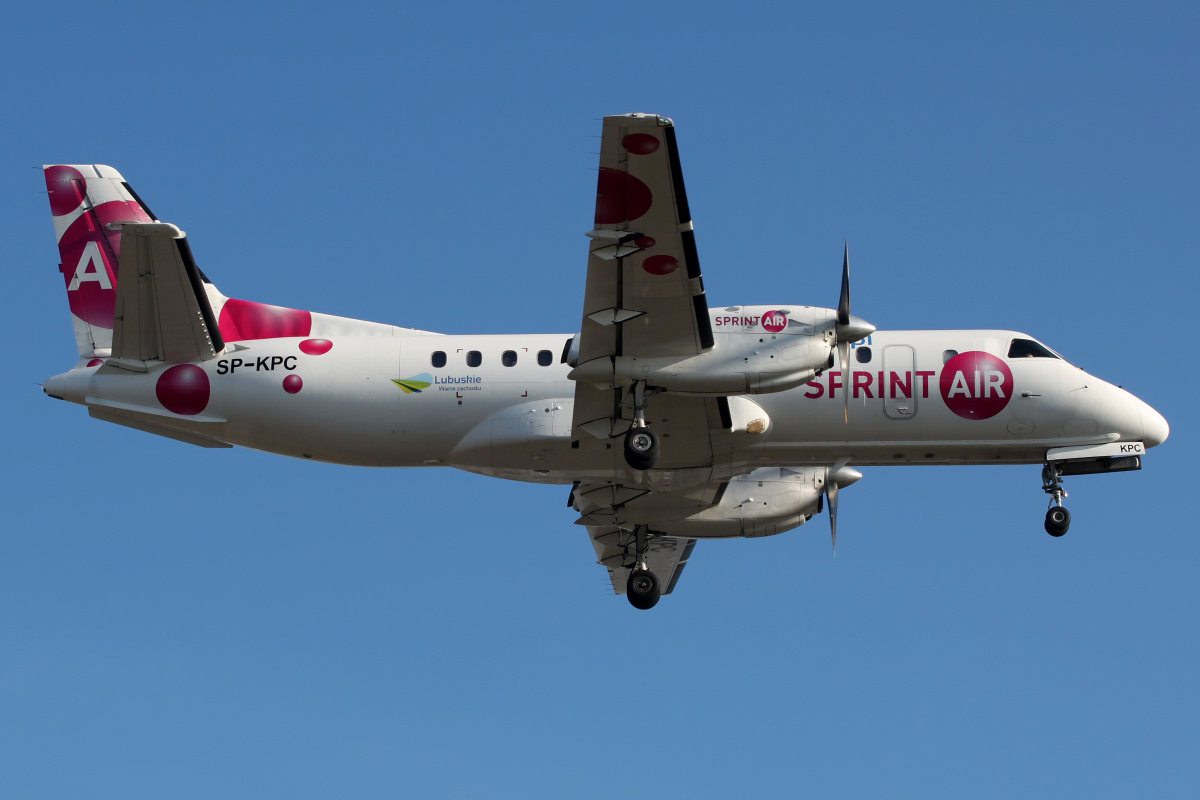 SP-KPC ("Lubuskie" sticker) (Aircraft » EPWA Spotting » Saab 340 » 340A » SprintAir)