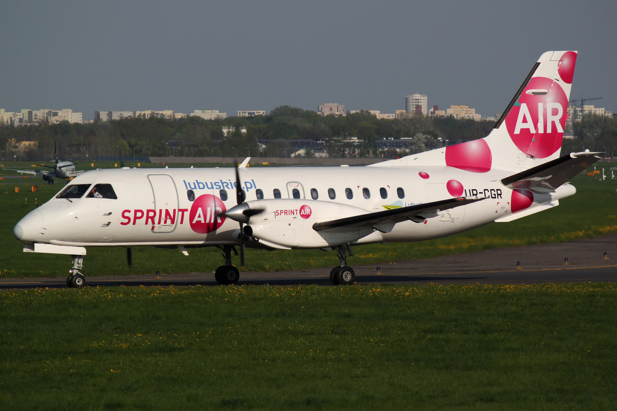 UR-CGR ("Lubuskie" sticker) (Aircraft » EPWA Spotting » Saab 340 » 340A » SprintAir)