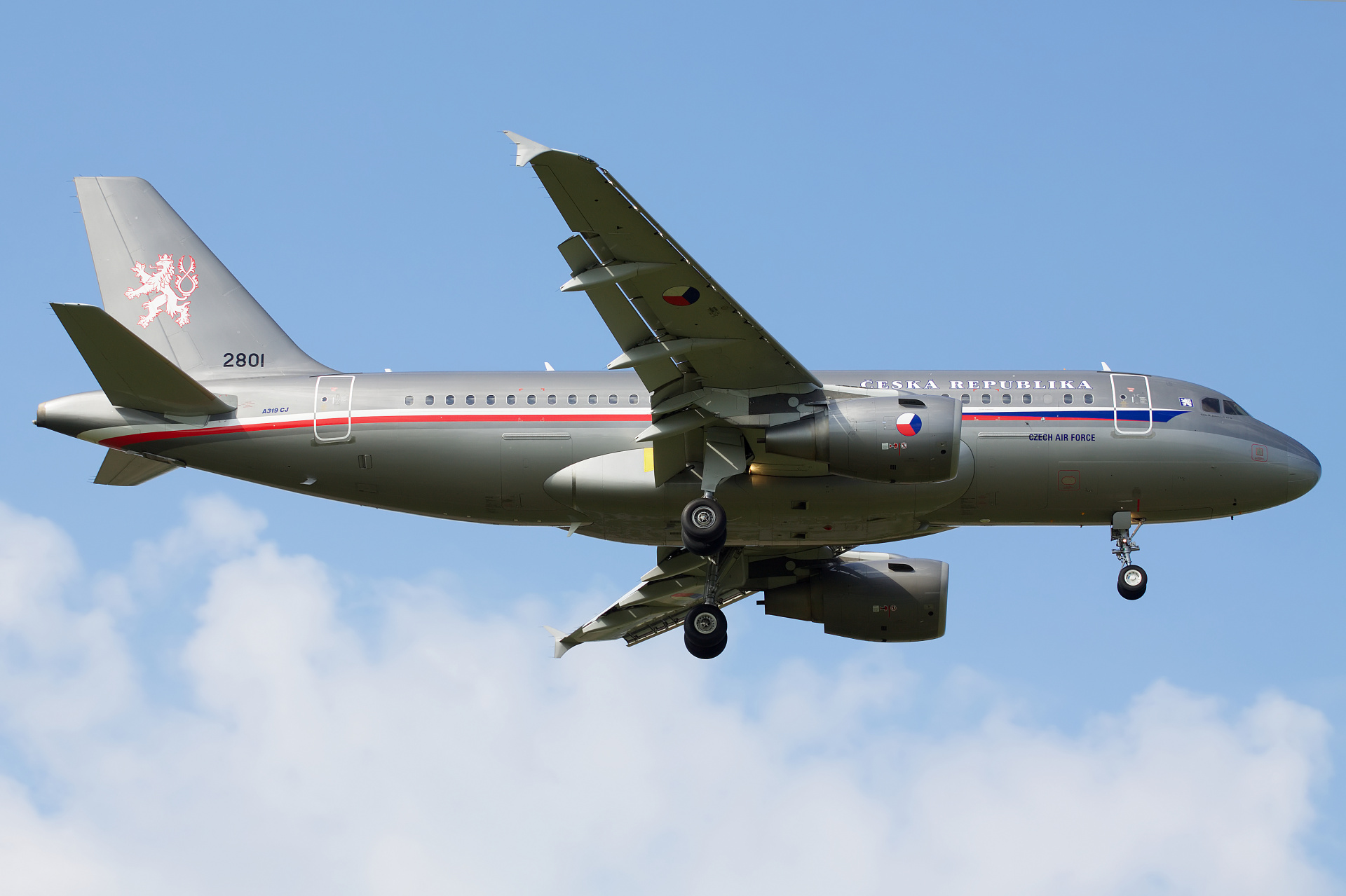 2801, Czeskie Siły Powietrzne (Samoloty » Spotting na EPWA » Airbus A319-100 » 319CJ)