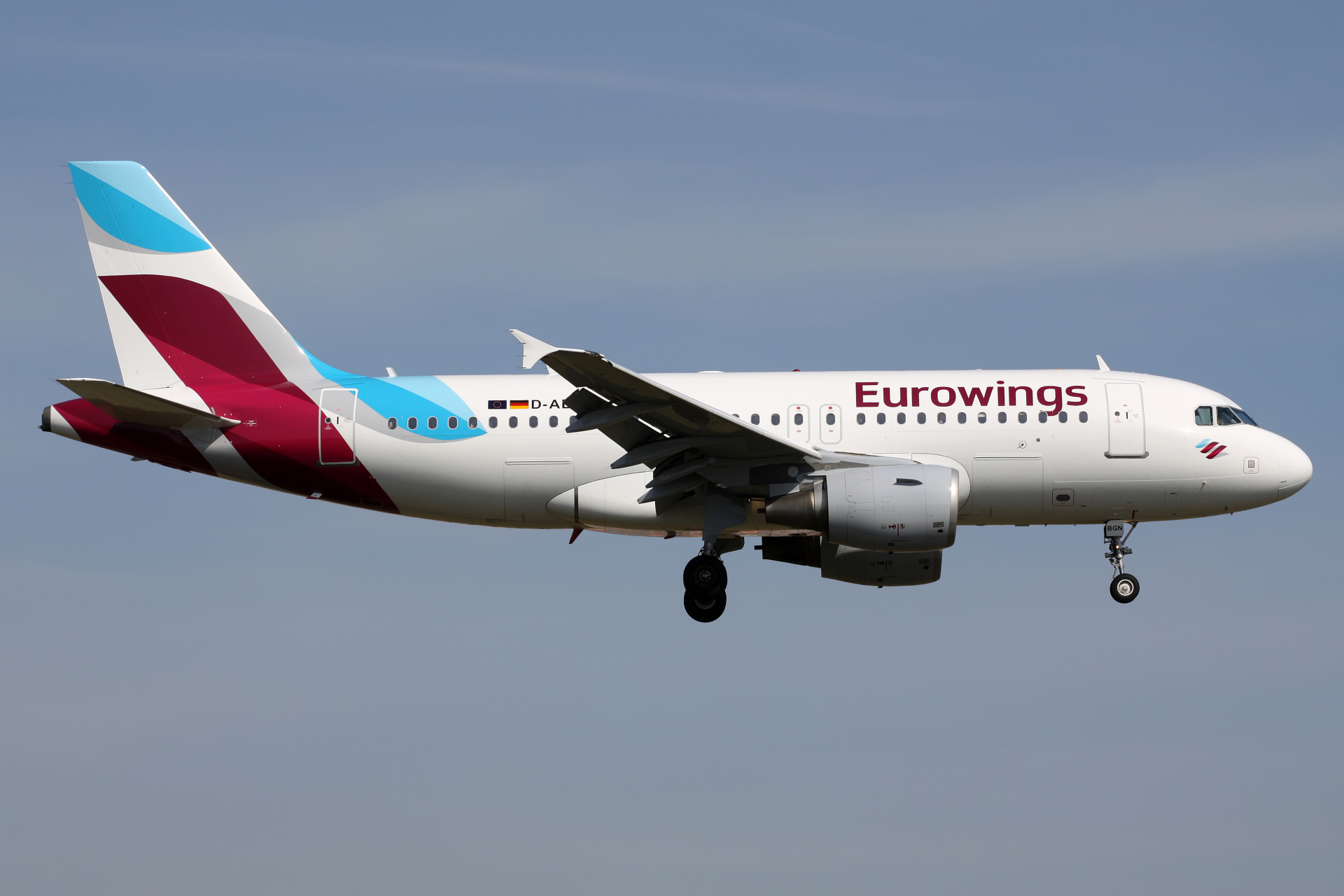 D-ABGN, Eurowings (Aircraft » EPWA Spotting » Airbus A319-100)
