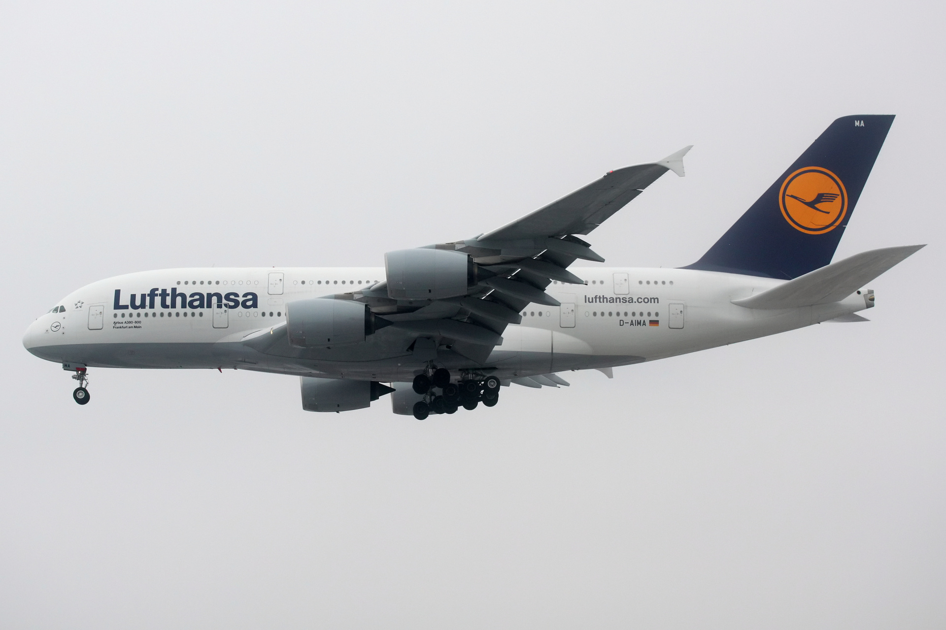 D-AIMA, Lufthansa (Aircraft » EPWA Spotting » Airbus A380-800)