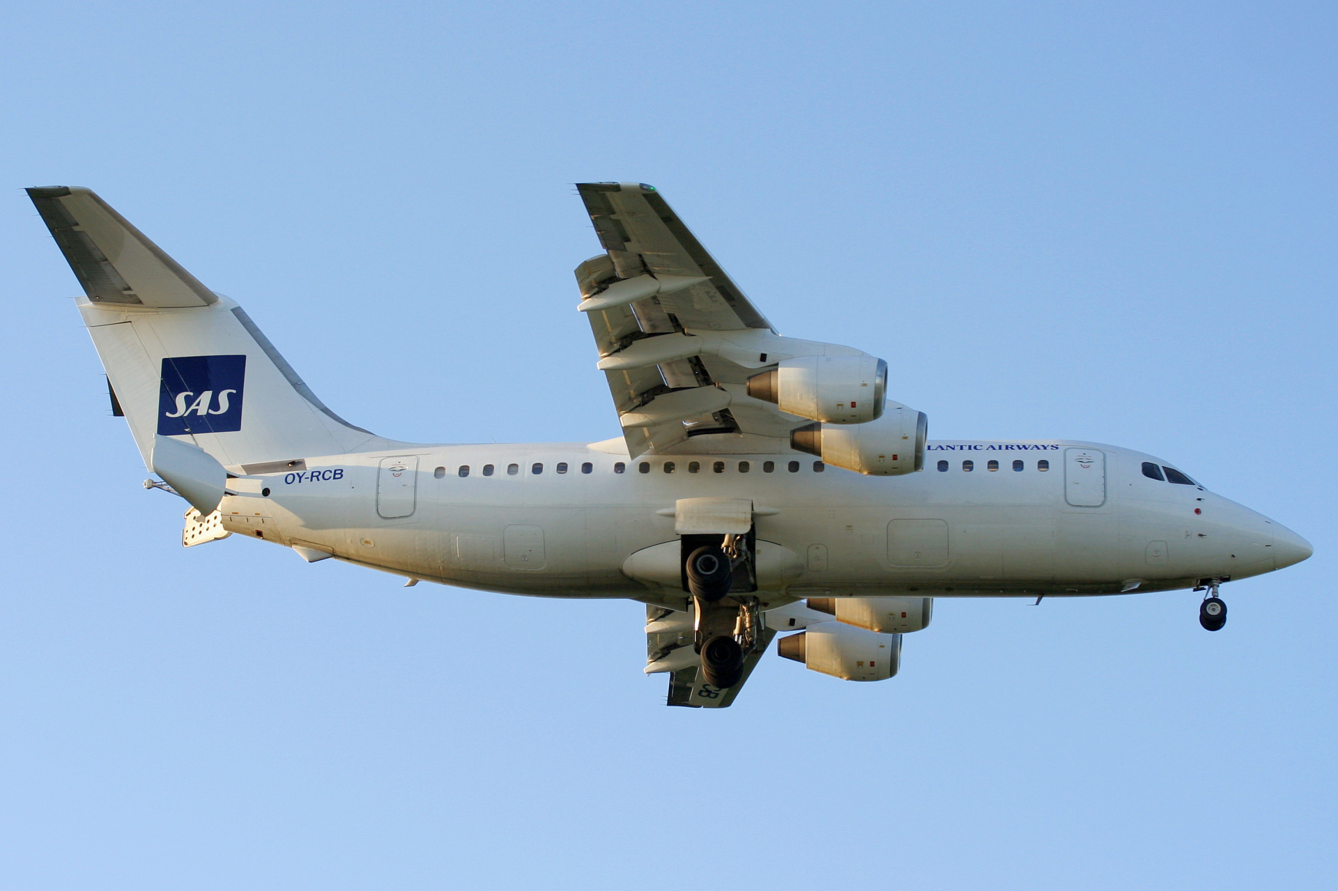 146-200, OY-RCB, SAS Scandinavian Airlines (Atlantic Airways) (Aircraft » EPWA Spotting » BAe 146 and revisions)
