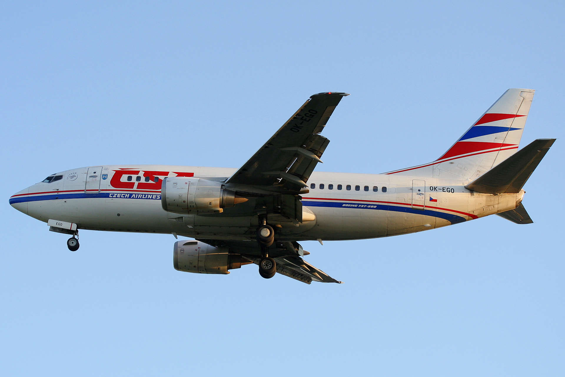 OK-EGO (Aircraft » EPWA Spotting » Boeing 737-500 » CSA Czech Airlines)