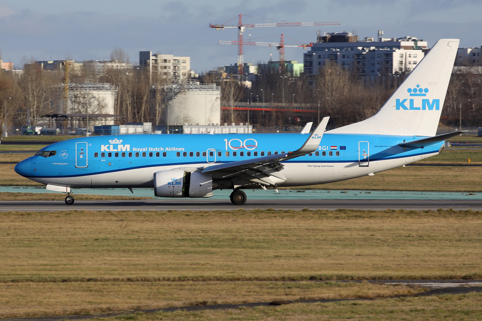 PH-BGI (100 years livery) (Aircraft » EPWA Spotting » Boeing 737-700 » KLM Royal Dutch Airlines)