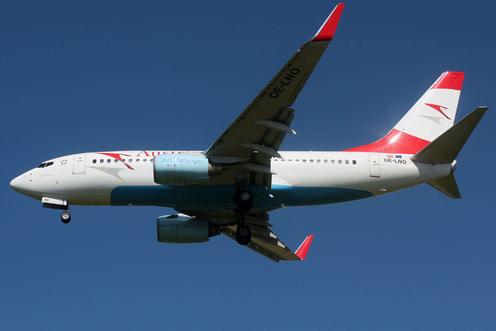 OE-LNO, Austrian Airlines (Aircraft » EPWA Spotting » Boeing 737-700)