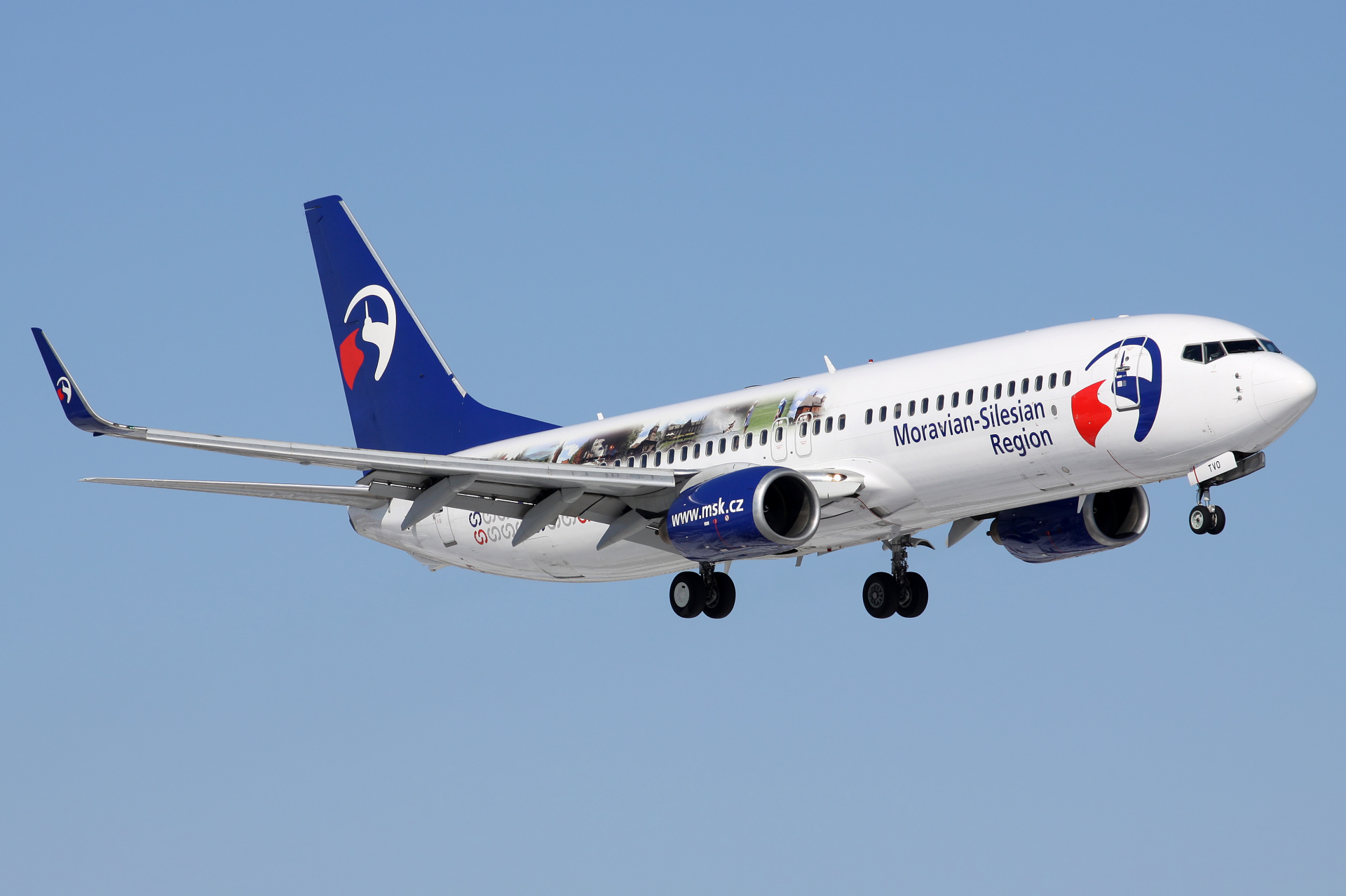 OK-TVO (Moravian-Silesian Region livery) (Aircraft » EPWA Spotting » Boeing 737-800 » Travel Service Airlines)