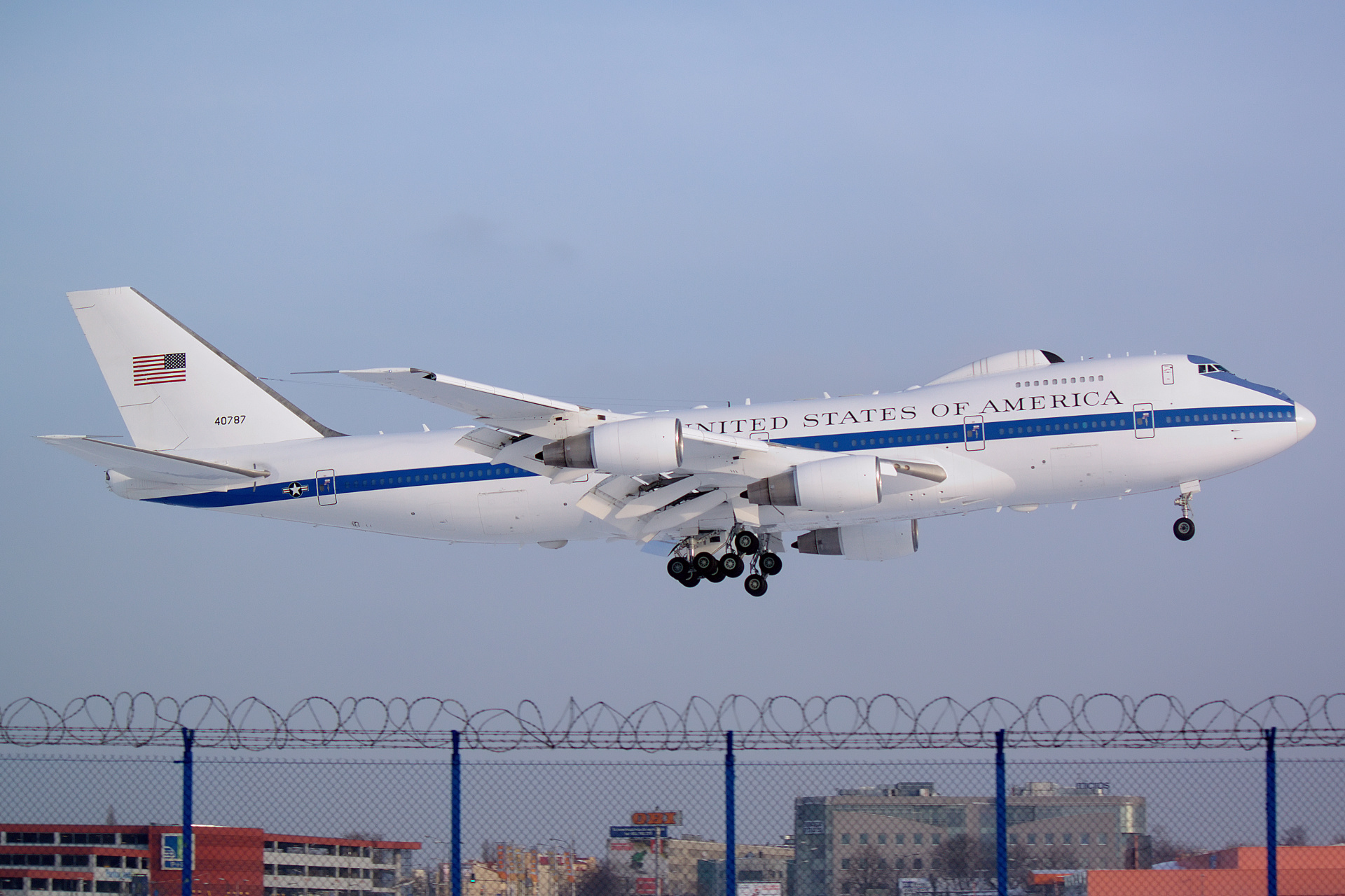 74-0787, Siły Powietrzne Stanów Zjednoczonych (Samoloty » Spotting na EPWA » Boeing 747-200 » E-4B)