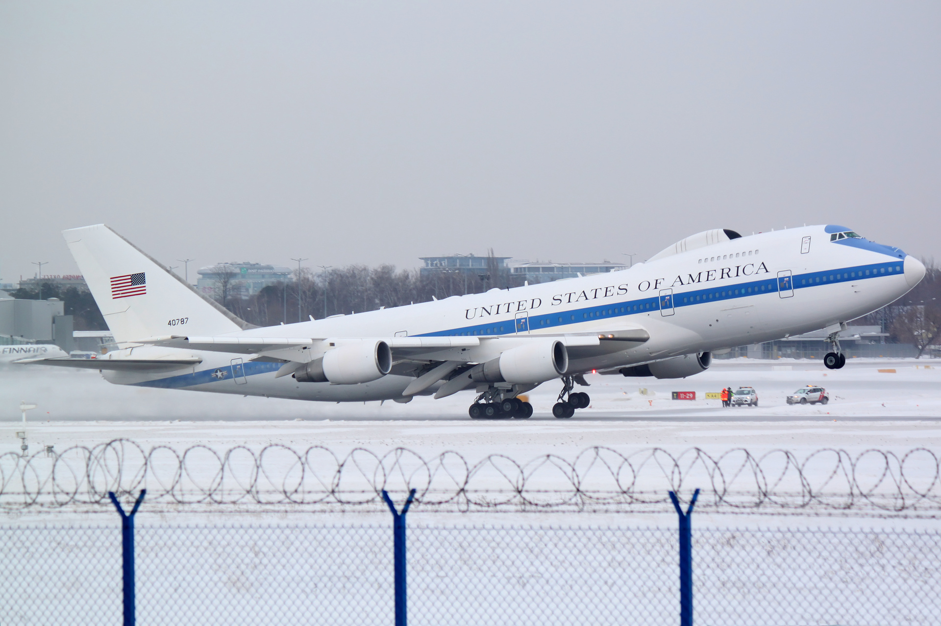74-0787, Siły Powietrzne Stanów Zjednoczonych (Samoloty » Spotting na EPWA » Boeing 747-200 » E-4B)