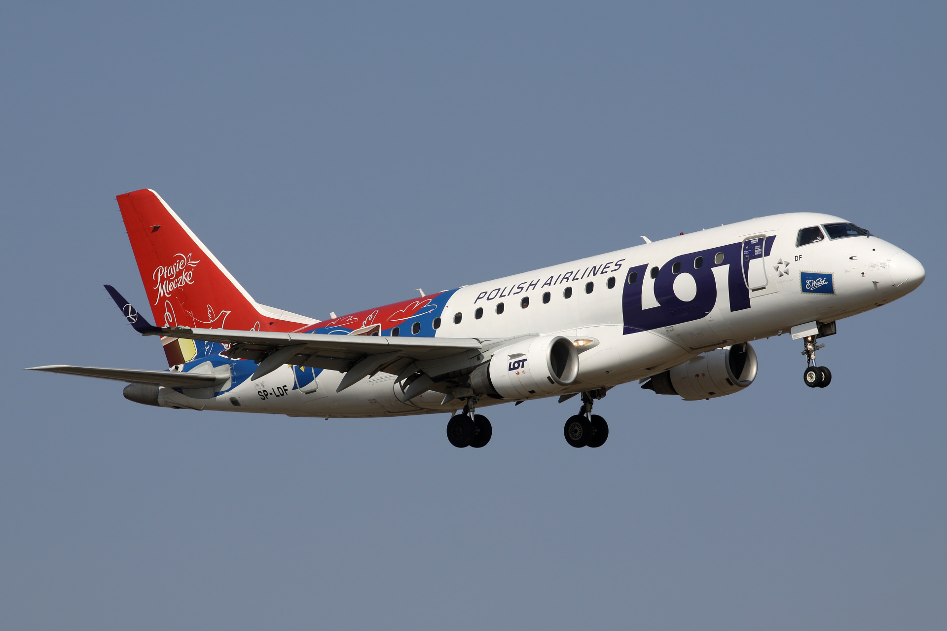 SP-LDF (Wedel Ptasie Mleczko livery) (Aircraft » EPWA Spotting » Embraer E170 » LOT Polish Airlines)