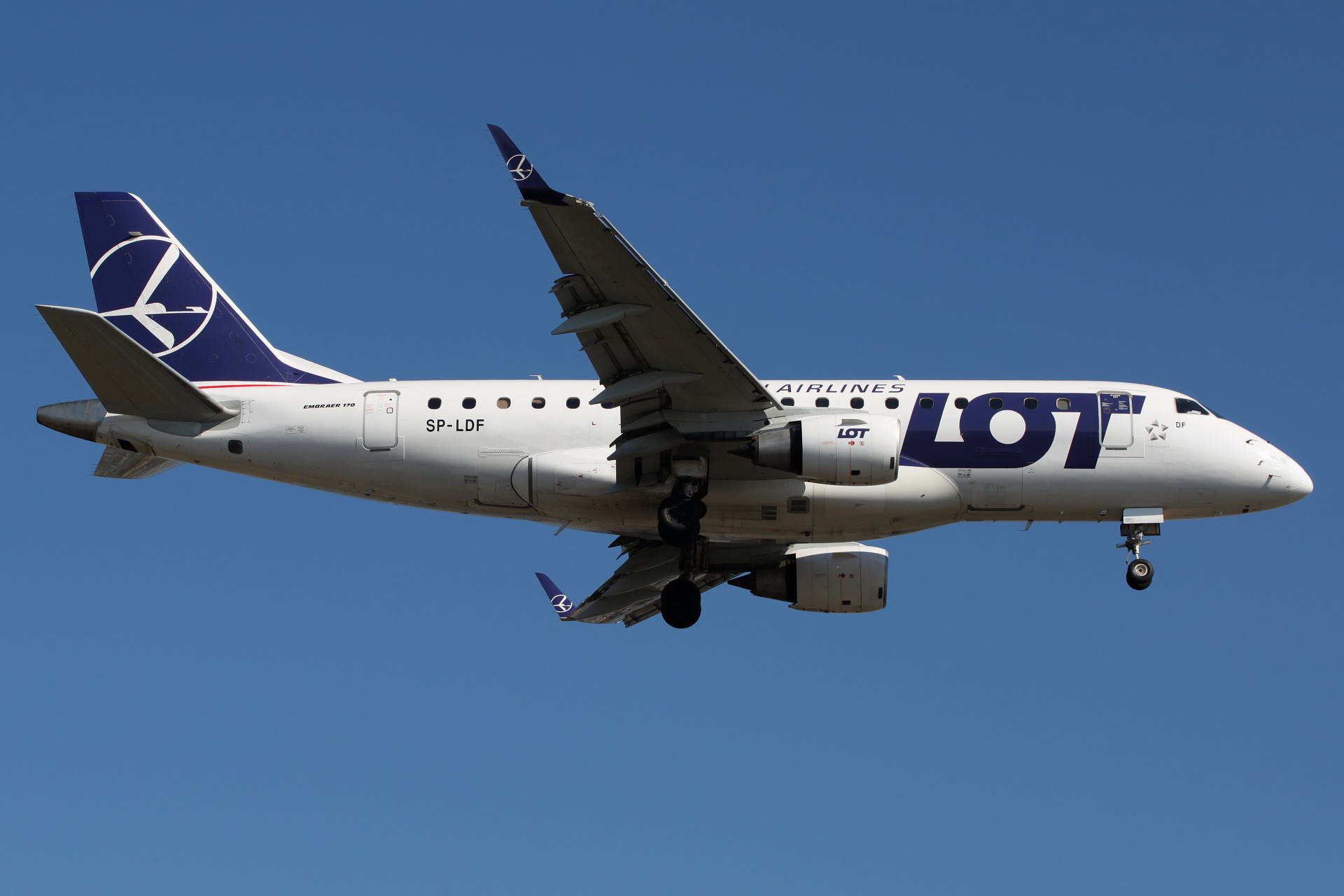 SP-LDF (nowe malowanie) (Samoloty » Spotting na EPWA » Embraer E170 » Polskie Linie Lotnicze LOT)