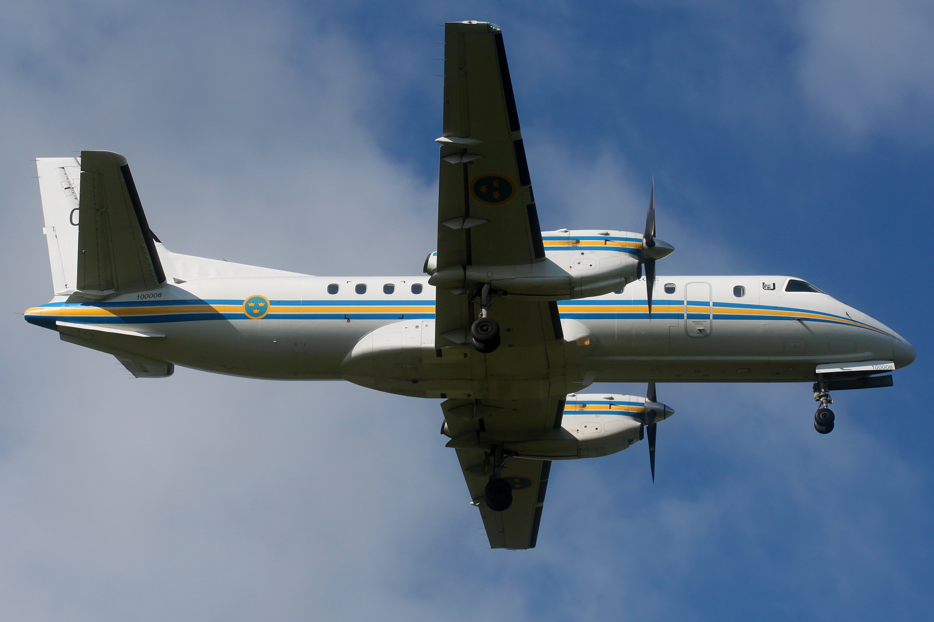 Tp100C, 100008, Swedish Air Force (Samoloty » Spotting na EPWA » Saab 340 » 340B)