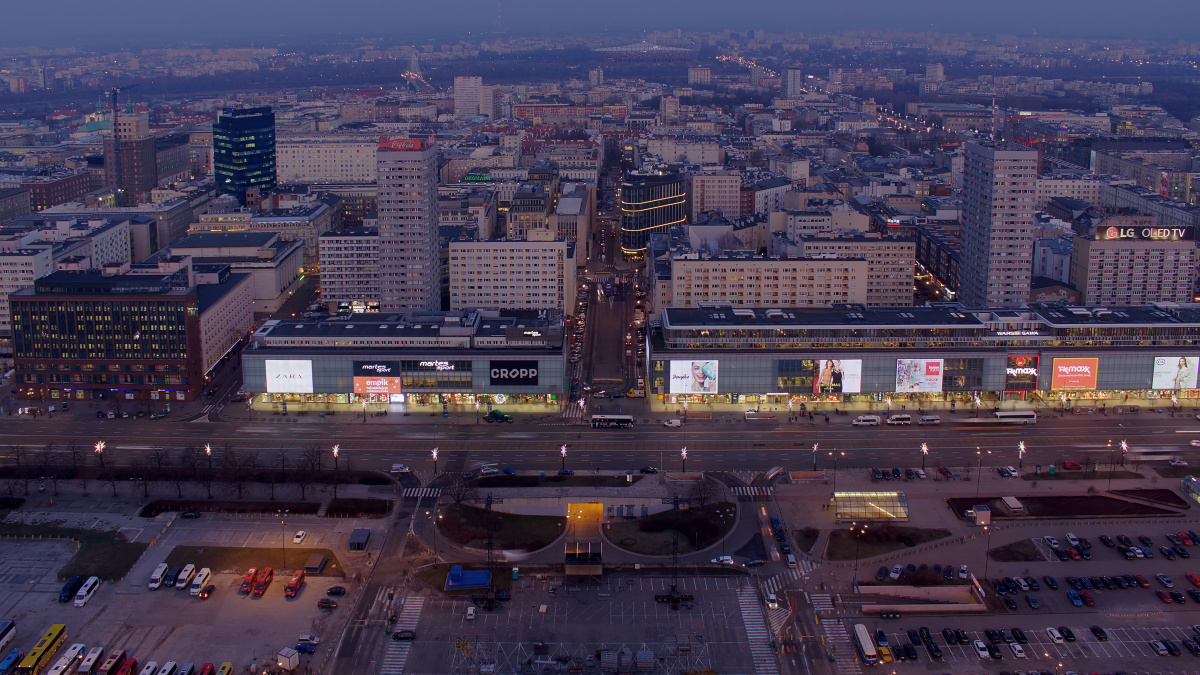 Marszałkowska street, Złota street and East