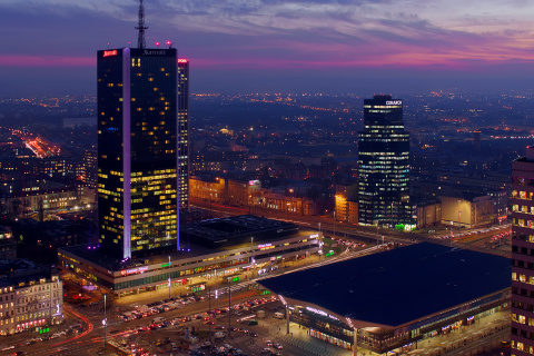 Marriot Hotel, ORCO Tower and Central Railway Station