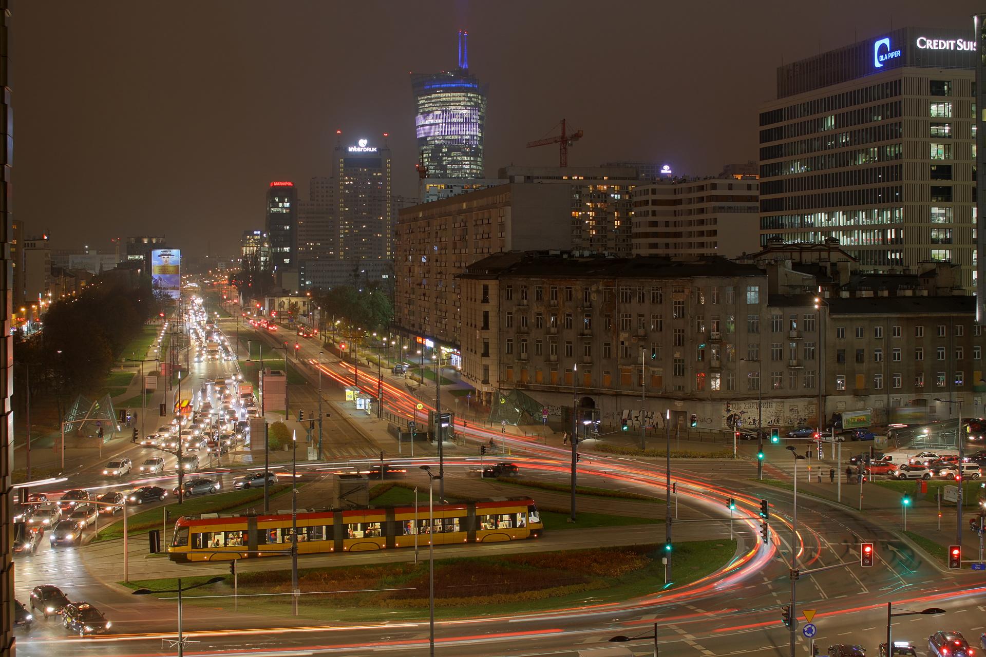 Rondo ONZ - The UN Roundabout (Warsaw » Warsaw from Above)