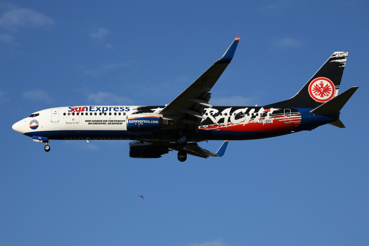 TC-SPC (Eintracht Frankfurt livery) (Aircraft » EPWA Spotting » Boeing 737-800 » SunExpress)