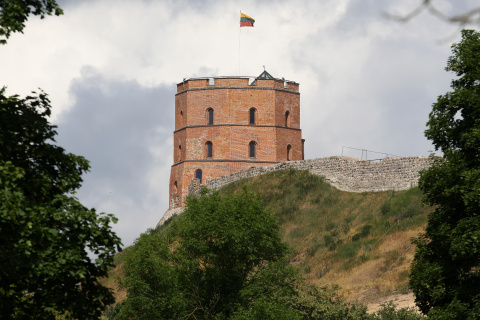 Gediminas' Tower from Vilnia shore
