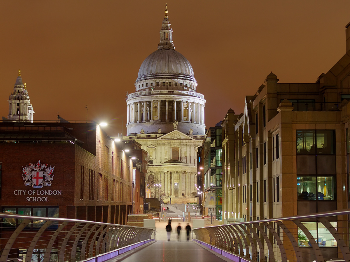 Katedra świętego Pawła z Millenium Bridge