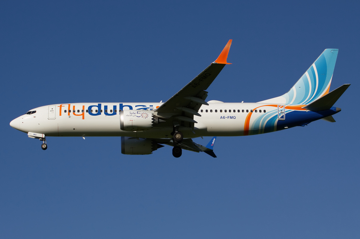 A6-FMQ (50 years of unity sticker) (Aircraft » EPWA Spotting » Boeing 737-8 MAX » FlyDubai)