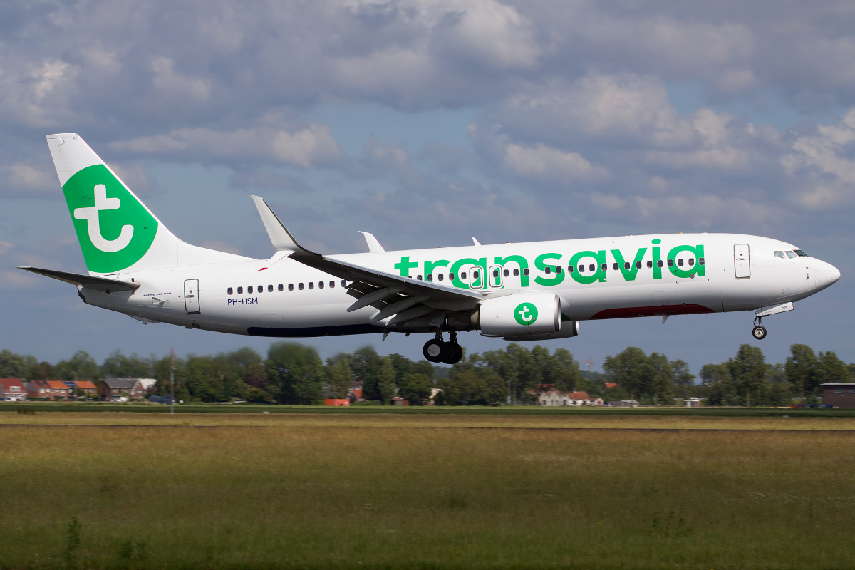 PH-HSM (Samoloty » Spotting na Schiphol » Boeing 737-800 » Transavia)