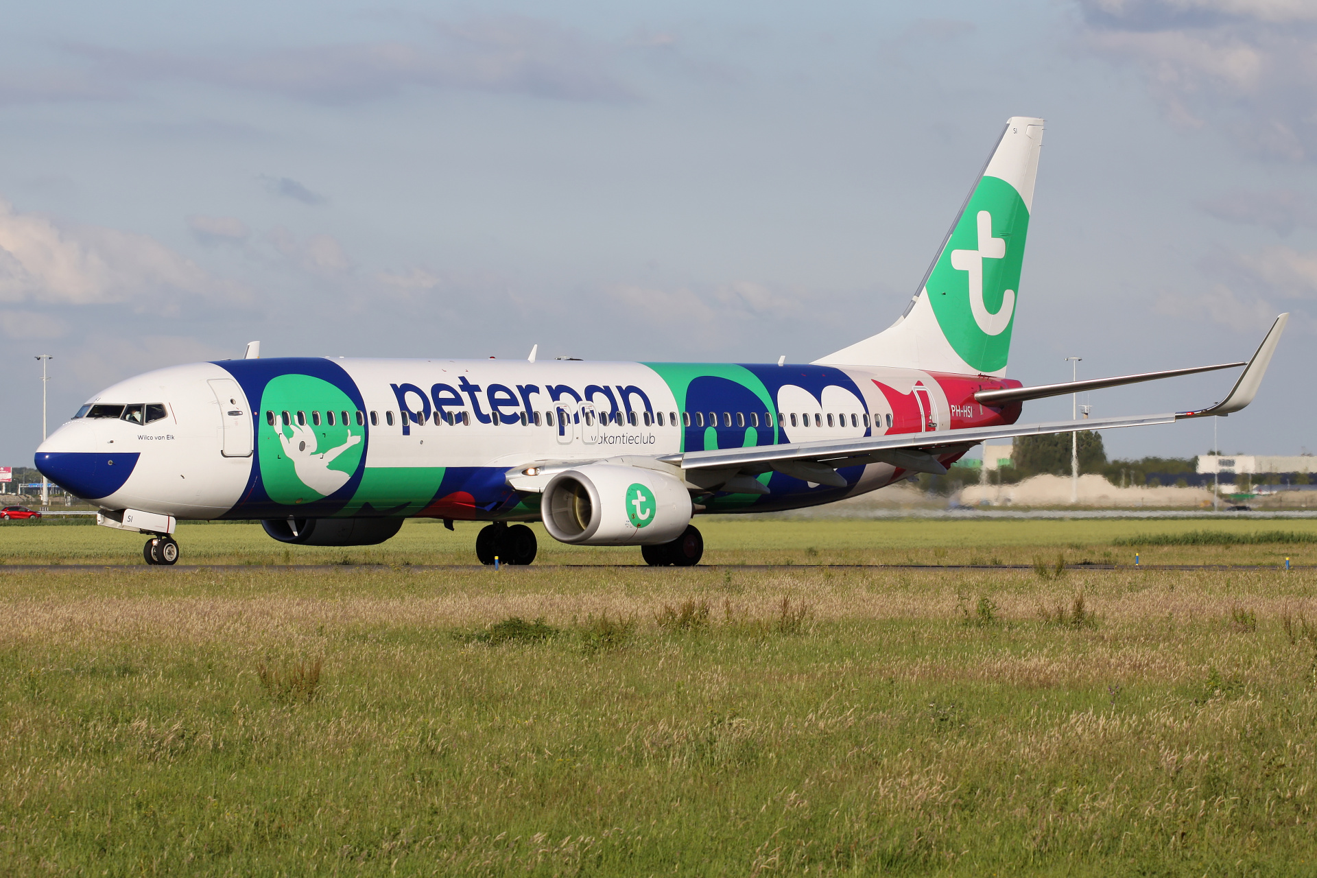 PH-HSI (malowanie Peter Pan Holiday Club) (Samoloty » Spotting na Schiphol » Boeing 737-800 » Transavia)